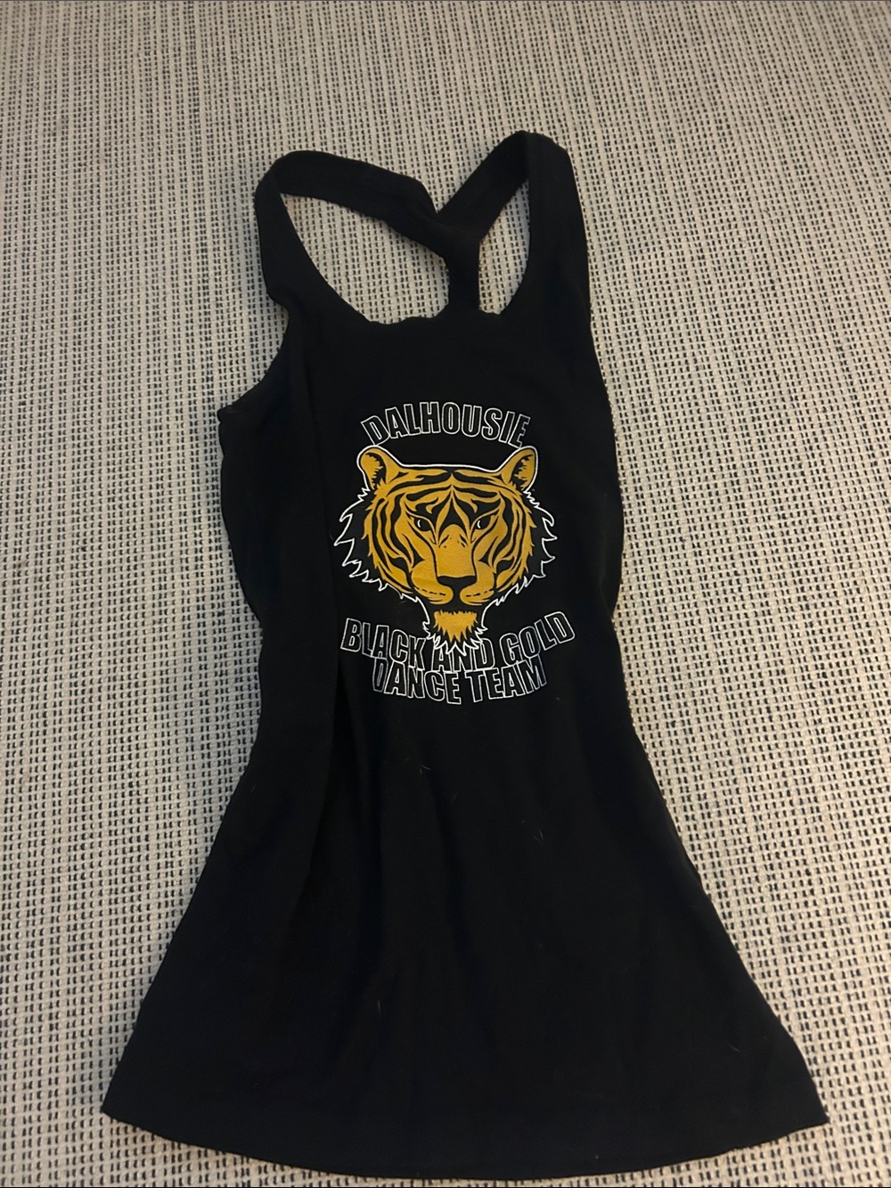 Lululemon Black and Gold Tiger Racerback Tank Top